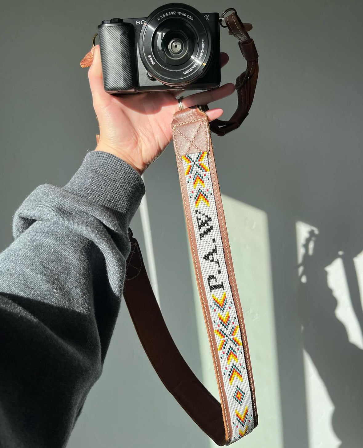 Custom Beaded Camera Strap