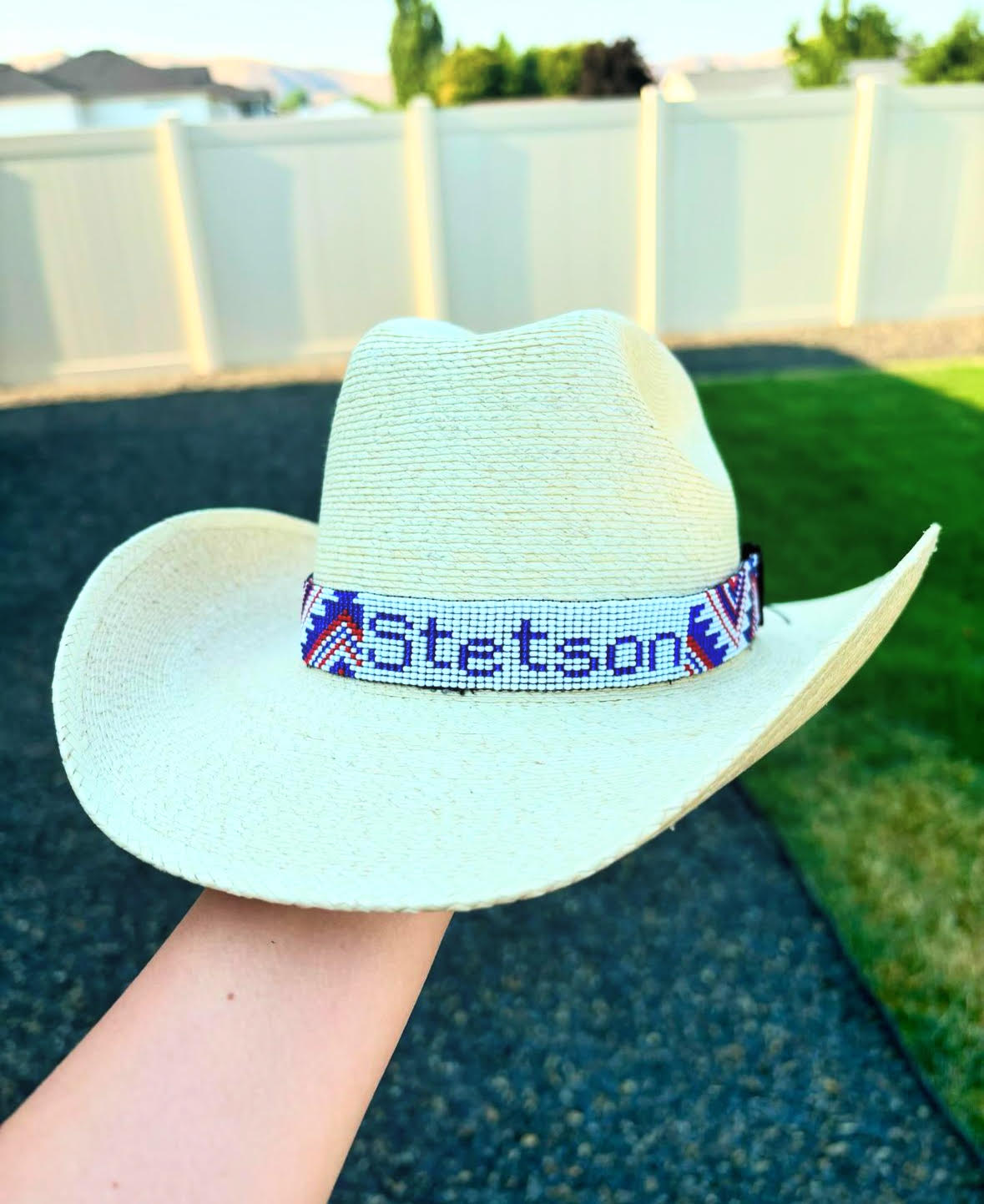 Infant Size CowboyHat & Customizable Beaded Band